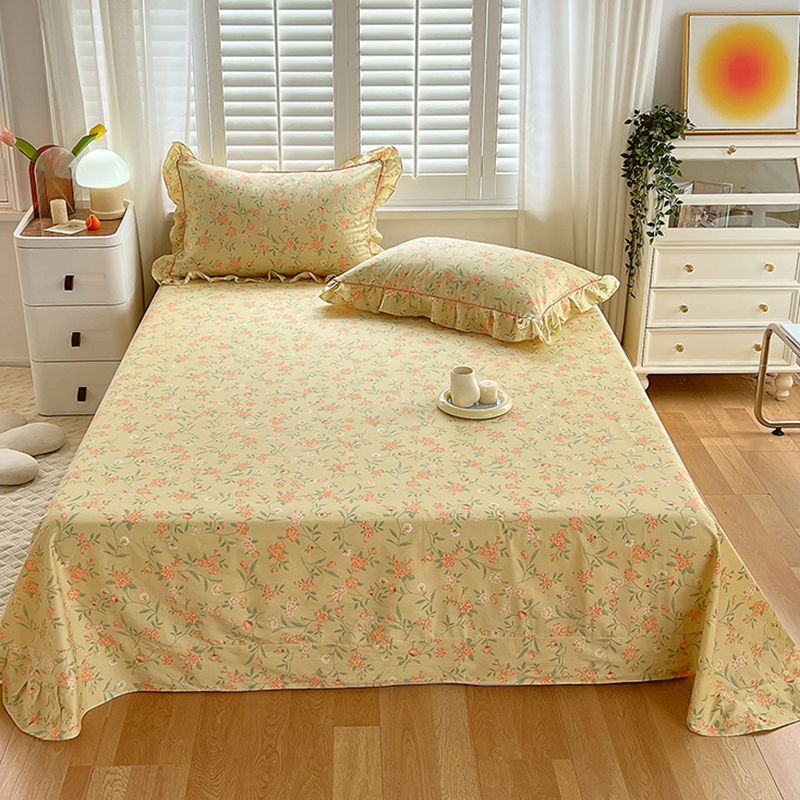 Floral Printed Bed Sheet Set Modern Elegant Sheet for Bedroom