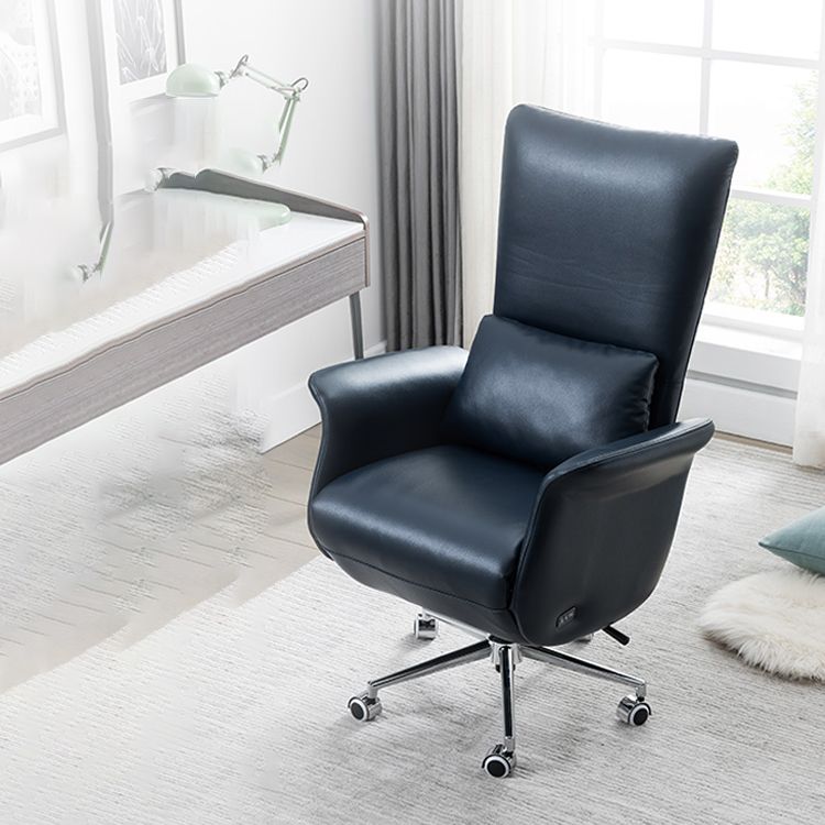 Modern Slide Desk Chair Adjustable Seat Height Office Chair with Wheels