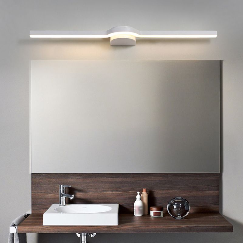 Modern Style Linear Shape Wall Sconce Metal 1 Light Wall Lighting for Bathroom