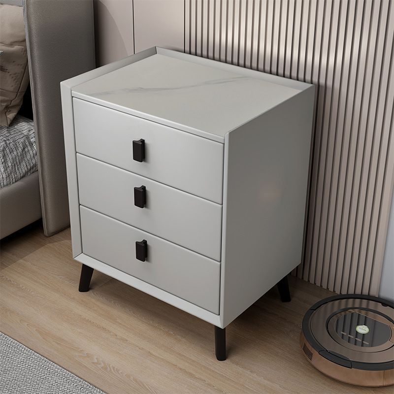 Contemporary Night Table Drawer Storage Bed Nightstand for Bedroom