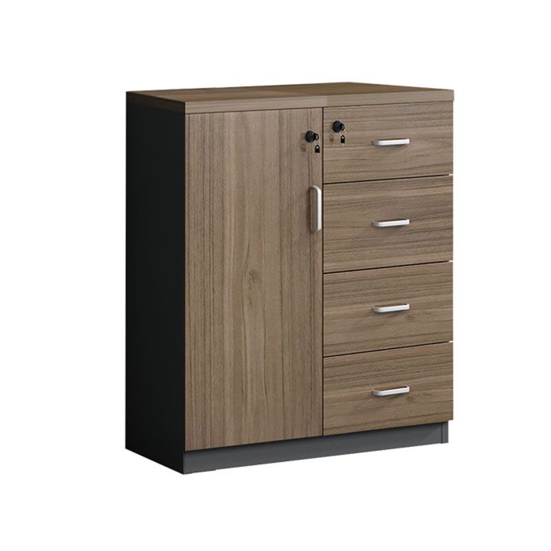 Modern Engineered Wood File Cabinet Lateral Filing Cabinet with Lock and Storage