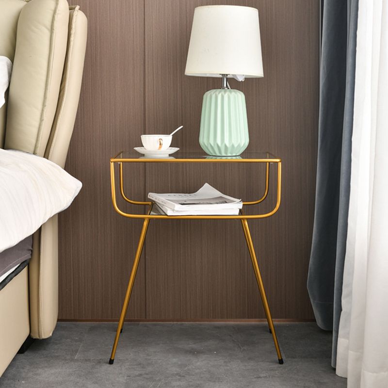 Contemporary Bed Nightstand Metal Bedside Cabinet for Bedroom