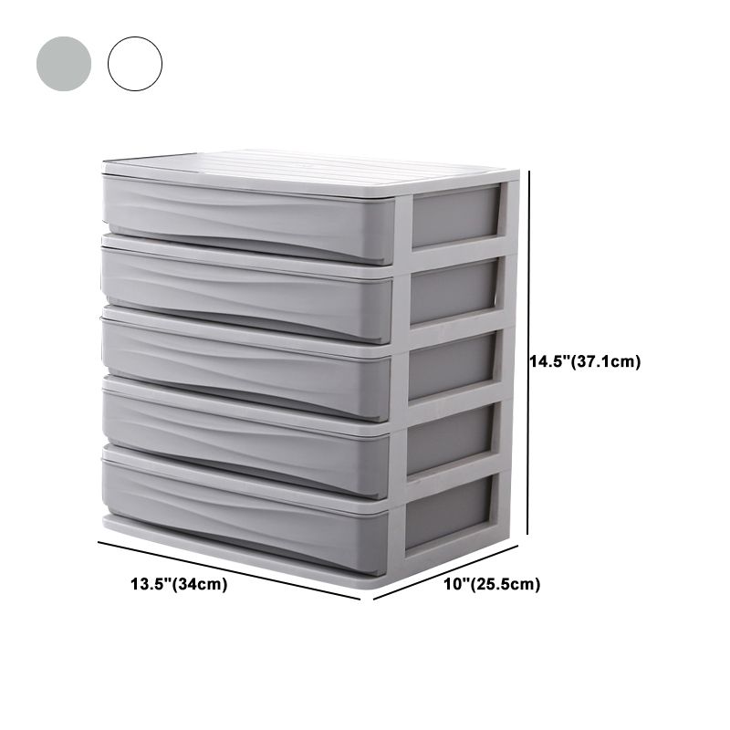 Modern Plastic Cabinet with Drawers Vertical Filing Cabinet for Office