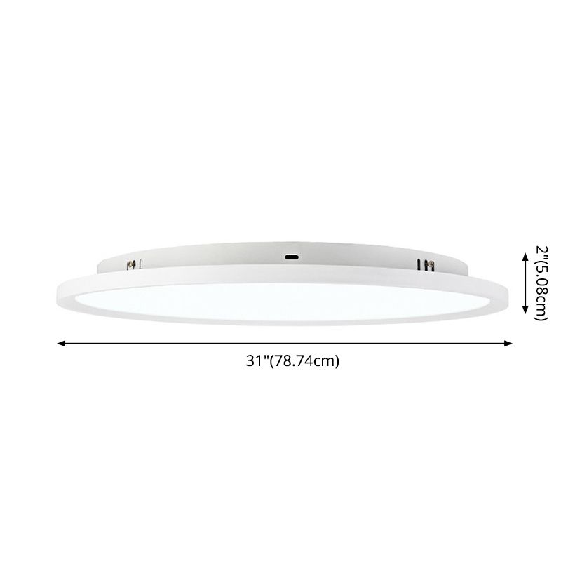 Nordic Minimalist Style Round LED Ceiling Light Ultra Thin Design Flush-mount Lighting Fixture for Bedroom Study Room