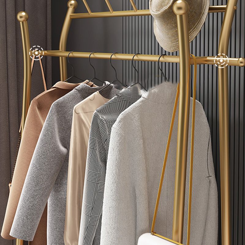 Modern Style Coat Rack Free Standing Hooks Design Metallic Coat Rack with Shelves