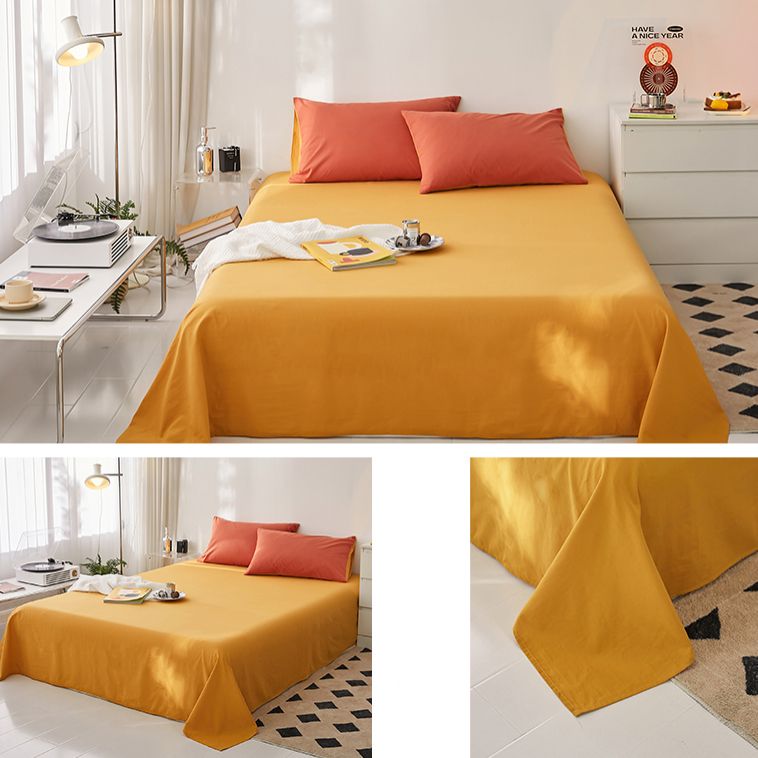 Whole Colored Bed Sheet Cotton Non-Pilling Fade Resistant Sheet Set