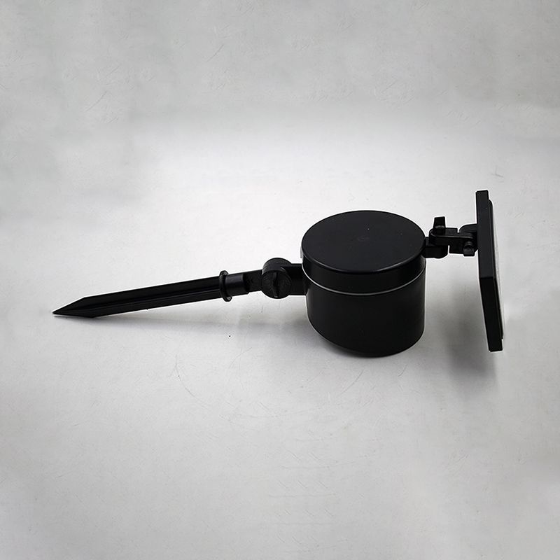 Magnifier Garden LED Stake Spot Lamp Plastic Artistic Solar Lawn Lighting in Black