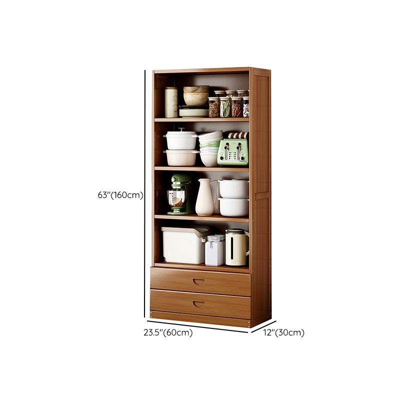 Contemporary Sideboard Table Bamboo Sideboard Cabinet with Doors for Kitchen