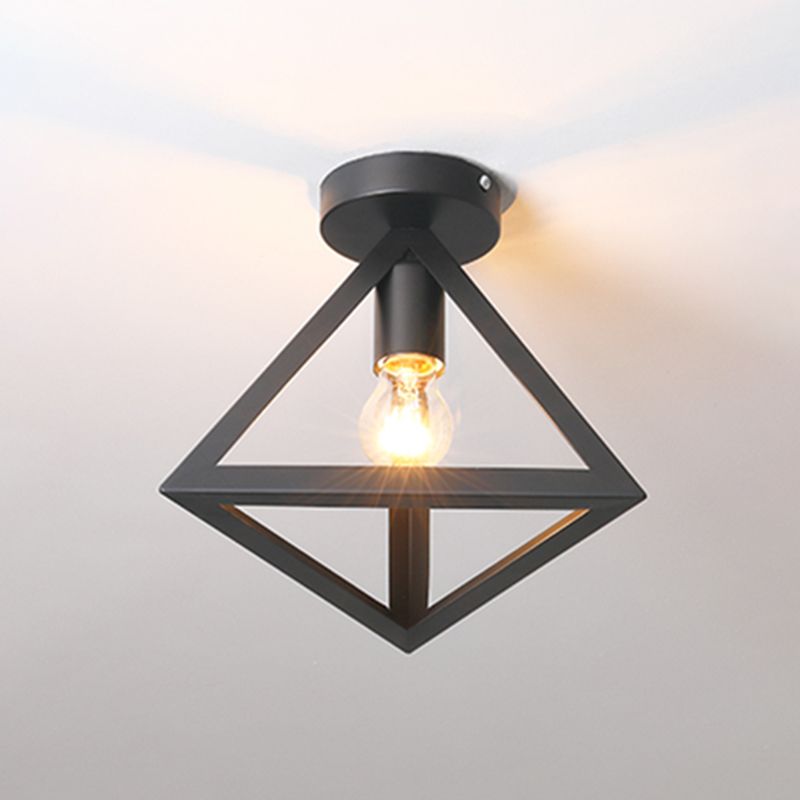 Modern Ceiling Lamp Black Ceiling Mount Light with Metal Shade for Dining Room