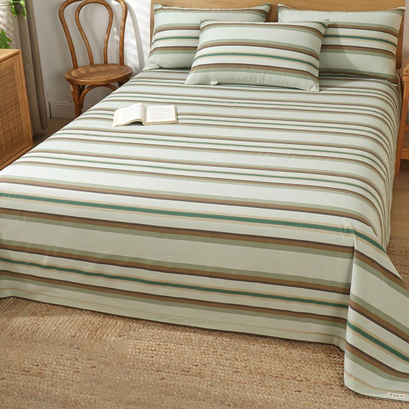 Fitted Sheet Cotton Checkered Printed Breathable Wrinkle Resistant Bed Sheet Set