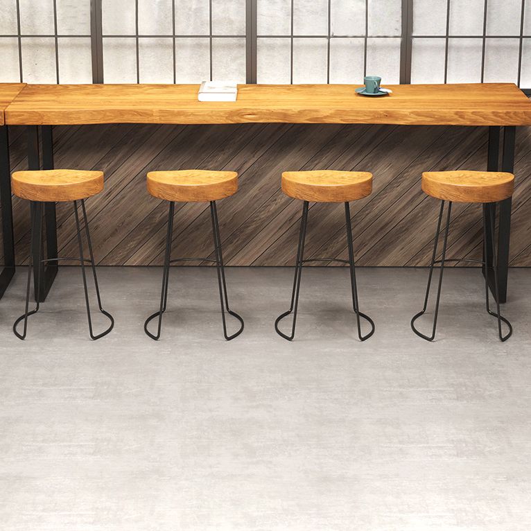 Industrial Bar Dining Table Solid Wood Bar Dining Table with Sled Base