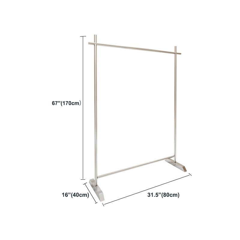 Industrial Metal Hallstand Hanging Rail Entryway Kit in Silver