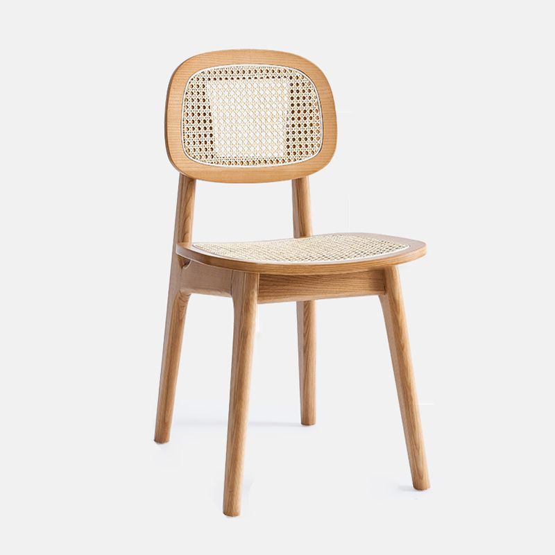 Modern Style Wooden Chair Dining Armless Open Back Chairs for Kitchen