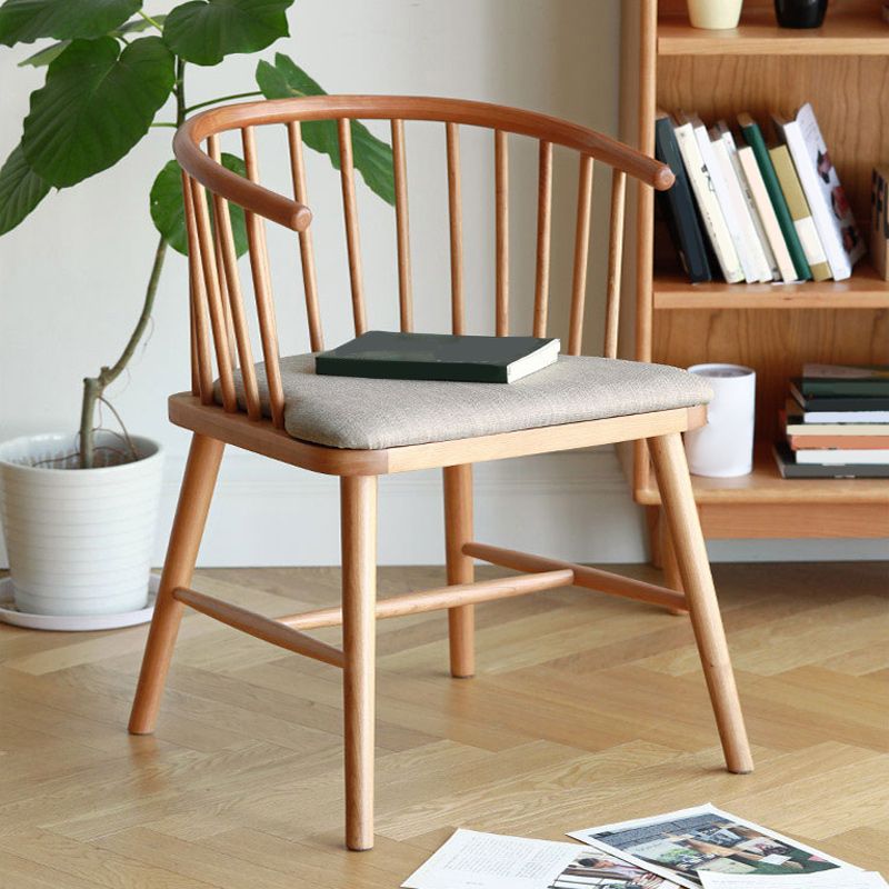 Windsor Back Arm Chair Contemporary Solid Wood Dining Arm Chair