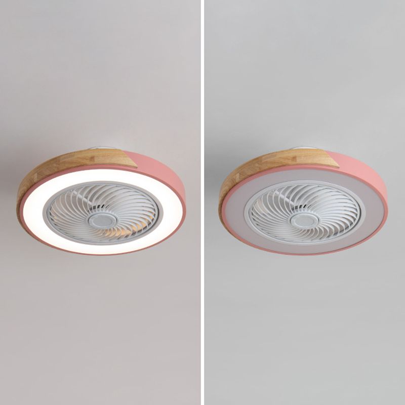 Éclair de ventilateur de plafond rond à colorblock rond