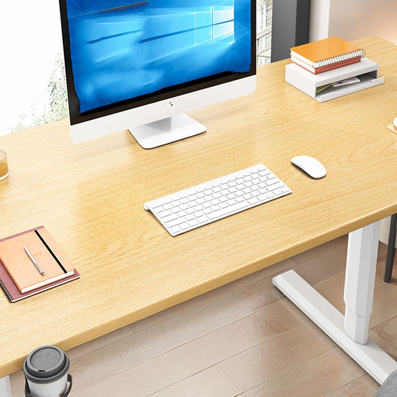 Contemporary Adjustable Height Computer Desk T-Shape Base Standing Desk