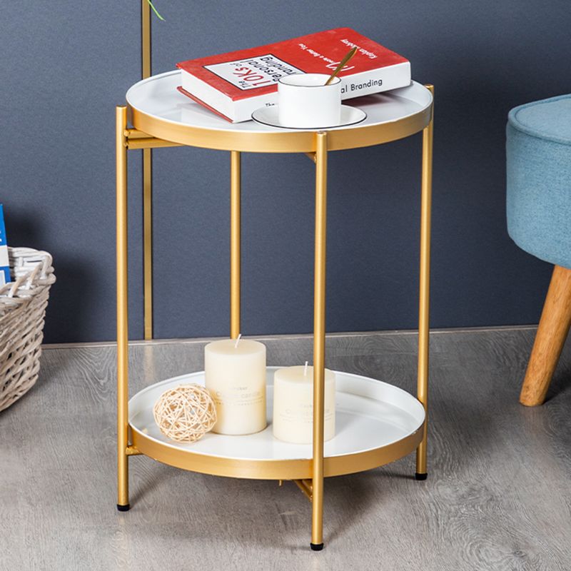 Open Storage Bed Nightstand Industrial Accent Table Nightstand for Bedroom