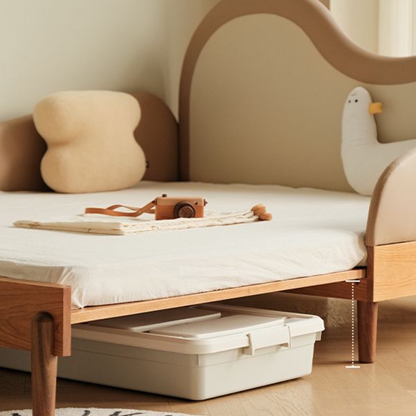Contemporary Solid Wood Kids Bed Blue/Brown Daybed with Upholstered