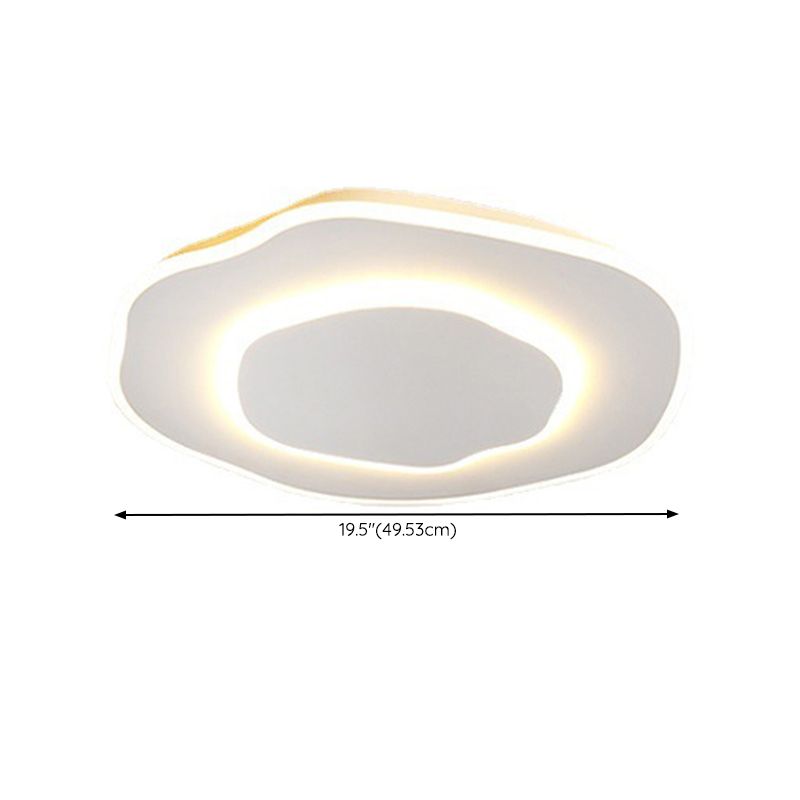 2 - Light Cloud Shape LED Flush Mount in Matte White Iron Modern Ceiling Flush