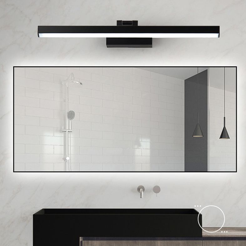 Modern Minimalist Style Straight Vanity Lighting Fixtures Aluminum 1 Light Wall Mounted Vanity Lights for Bathroom