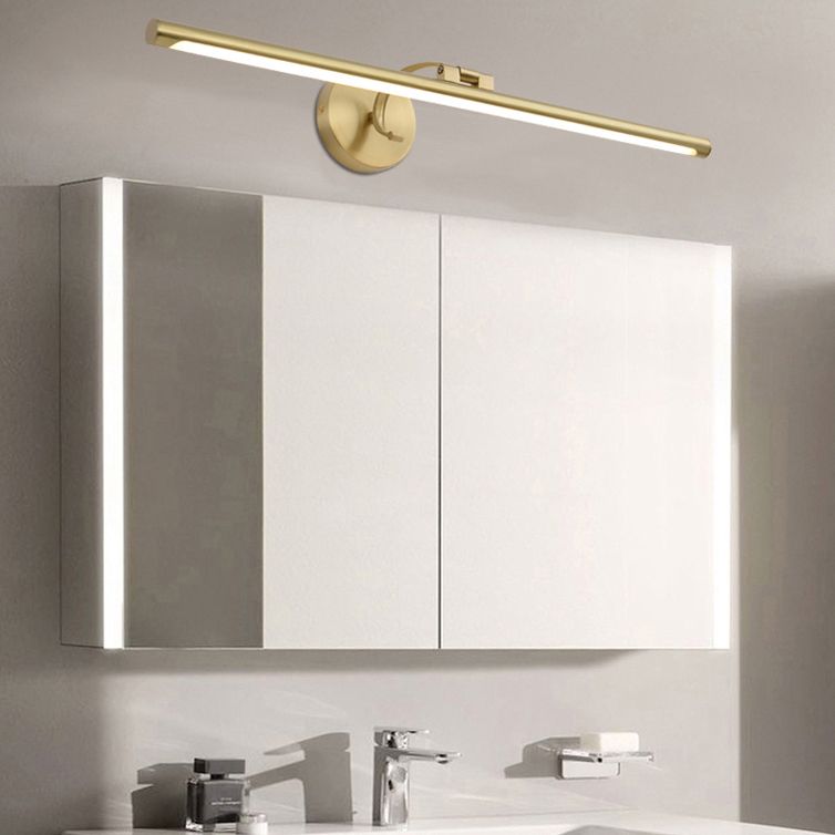 Metal Linear Vanity Sconce Modern Style 1-Light Sconce Lights in Gold