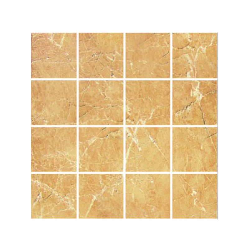 Tile Look Peel Wallpaper Panel Brown Modern Style Wall Covering for Washroom (20 Pieces)