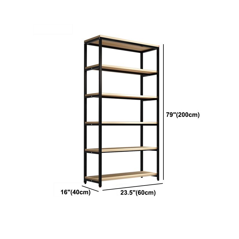 Metal Etagere Bookcase Scaffale di libri a retro aperto industriale con ripiani per ufficio e casa