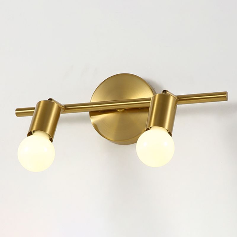 2/3/4-Light Bath Vanity Lighting Golden Metal Light for Bathroom