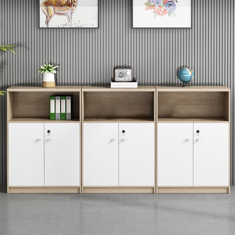 Modern Lateral Filing Cabinet Wood File Cabinet with Lock and Storage