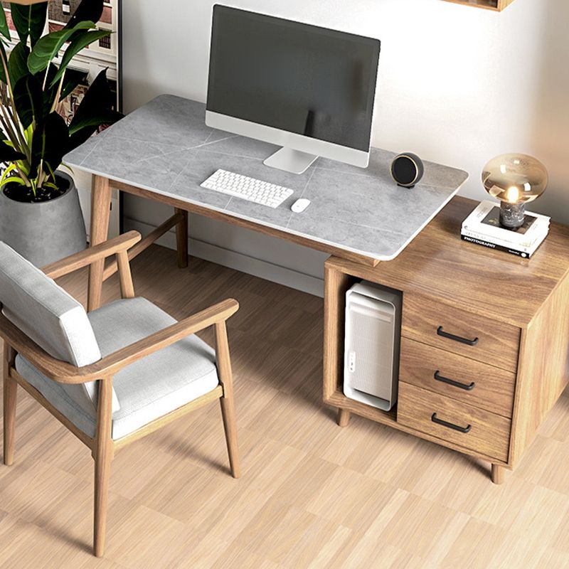 Contemporary Stone Office Desk Wooden Writing Desk for Office