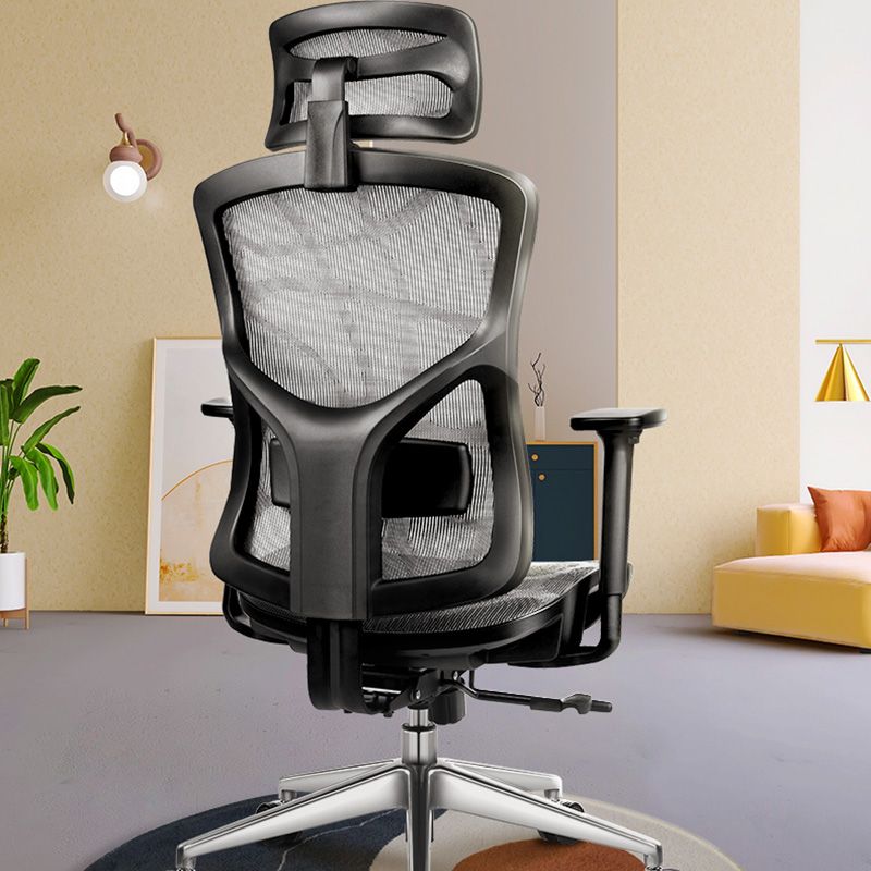 Velvet Task Chair Modern Home High-back Office Chair Ribbed Swivel