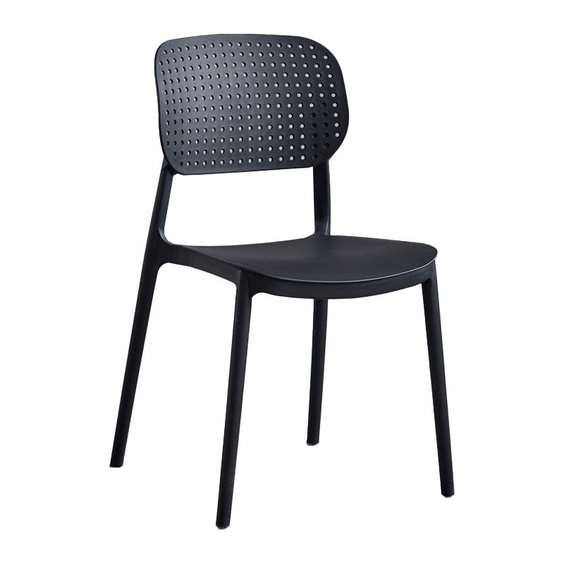 Scandinavian Conference Room Stacking Side Chair Matte Finish Plastic Dining Chair