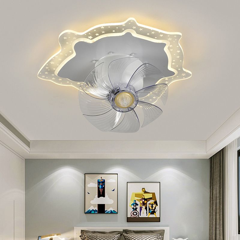 Chlidren Style Ceiling Fan Light LED Ceiling Mount Light with Plastic for Kid's Room