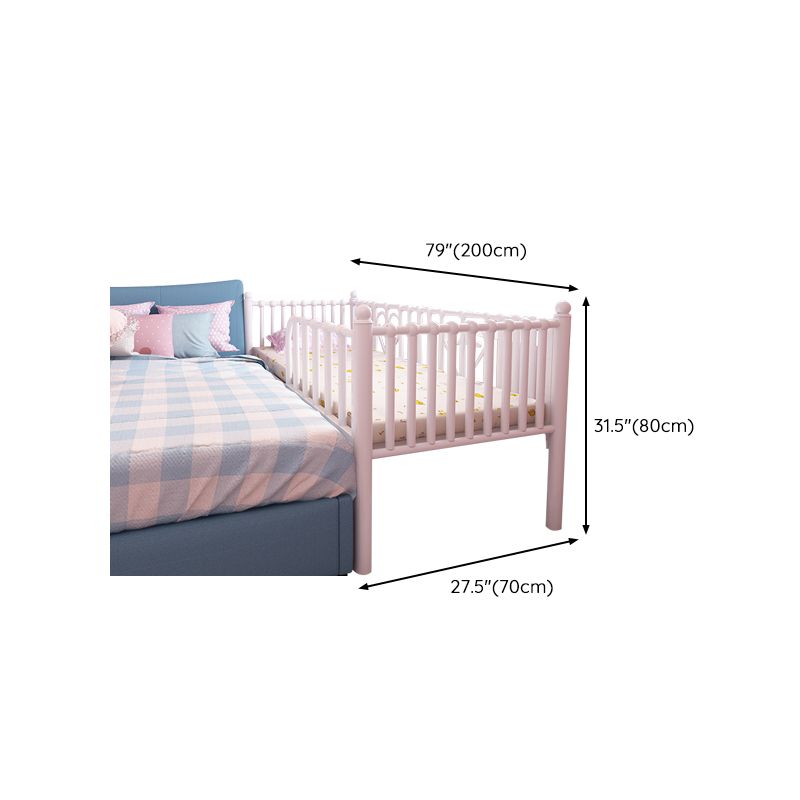 Metal Fixed Side Crib in White Mattress Included Crib with Guardrails