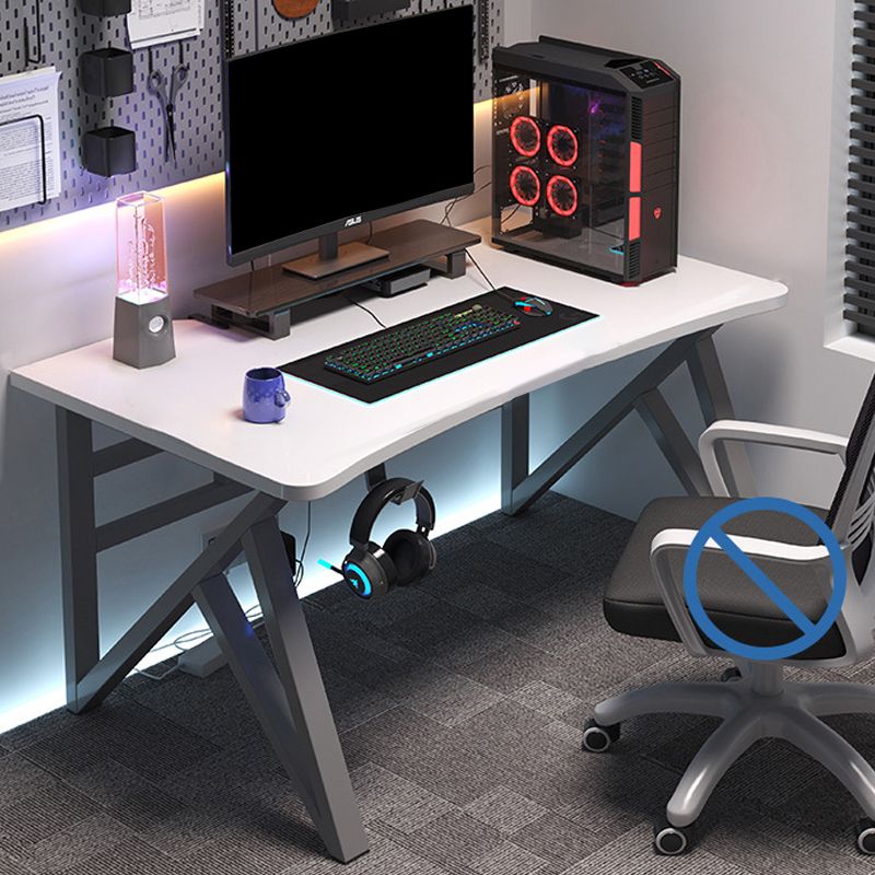 Contemporary Computer Desk Cable Management Rectangular Gaming Desk