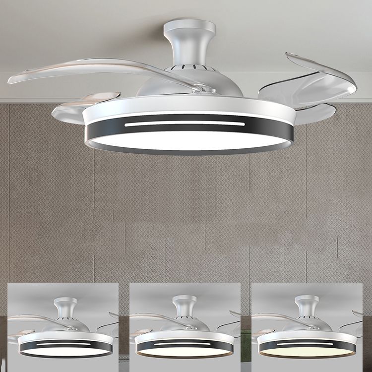 Contemporary LED Ceiling Fan Light Minimalist Flush Mount Light for Living Room