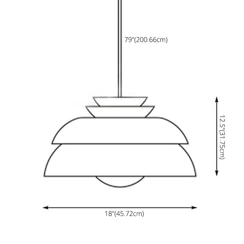 Couches conception de style minimalisme moderne Pendant la lampe en aluminium Aluminium Single Bulbe Café Shop Decorative Light in Pure White