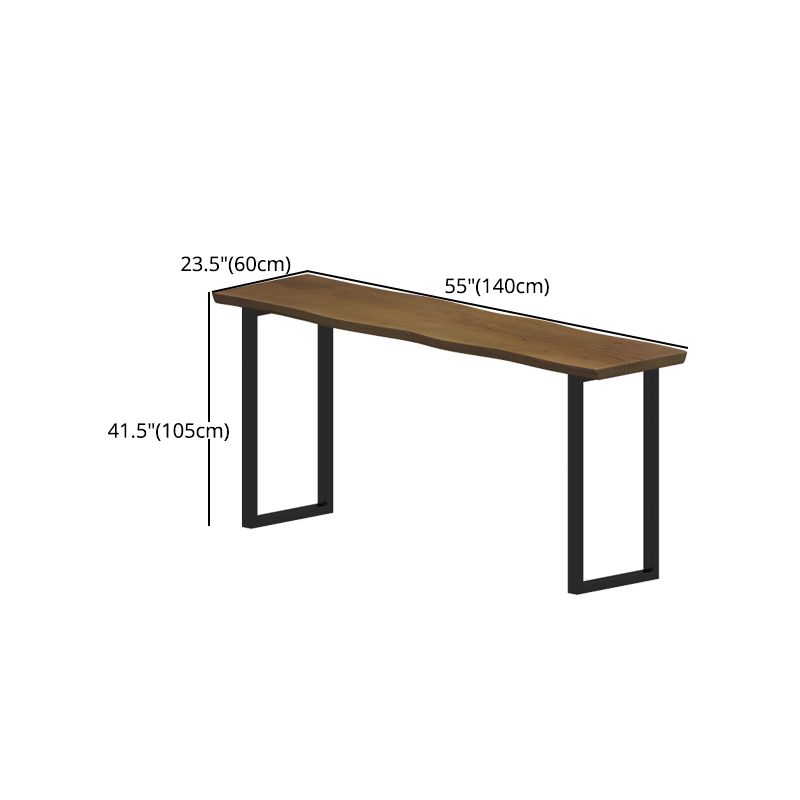 Pine Wood Bar Dining Table Industrial Bar Table with Sled Base