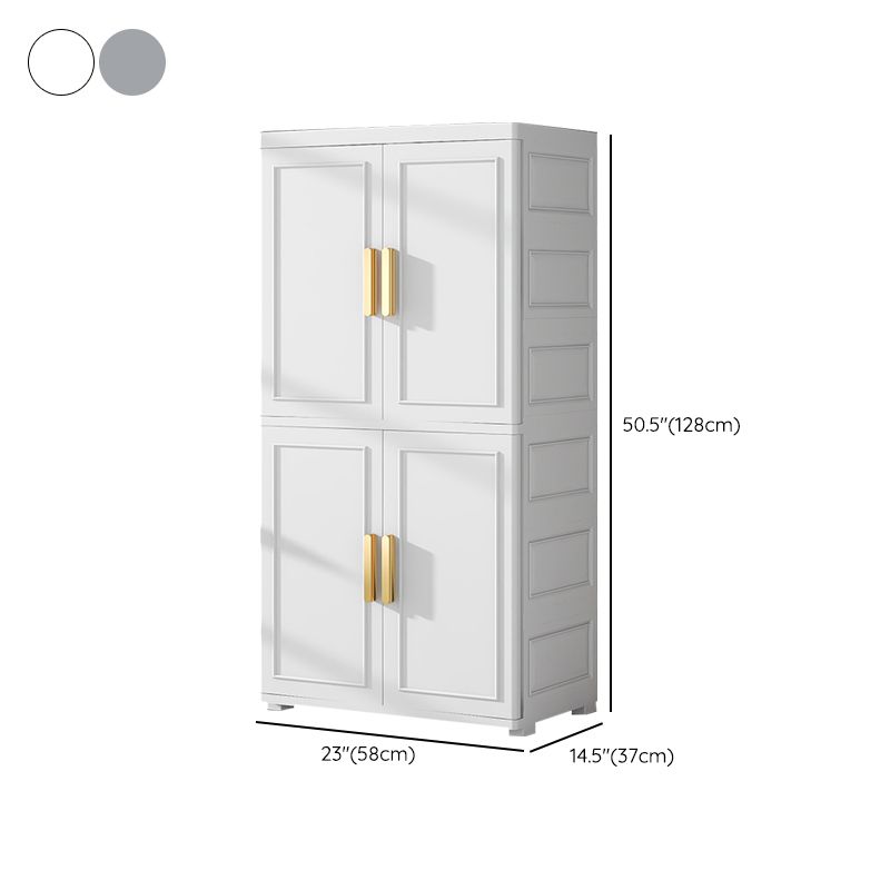 Contemporary Style Plastic Armoire Cabinet Bedroom Youth Armoire