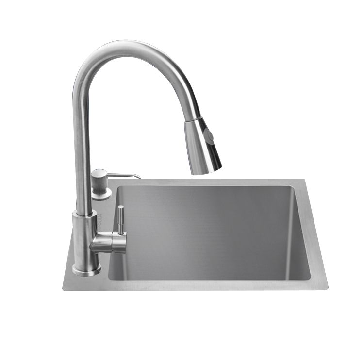 Contemporary Style Kitchen Sink Stainless Steel Rectangle Kitchen Sink