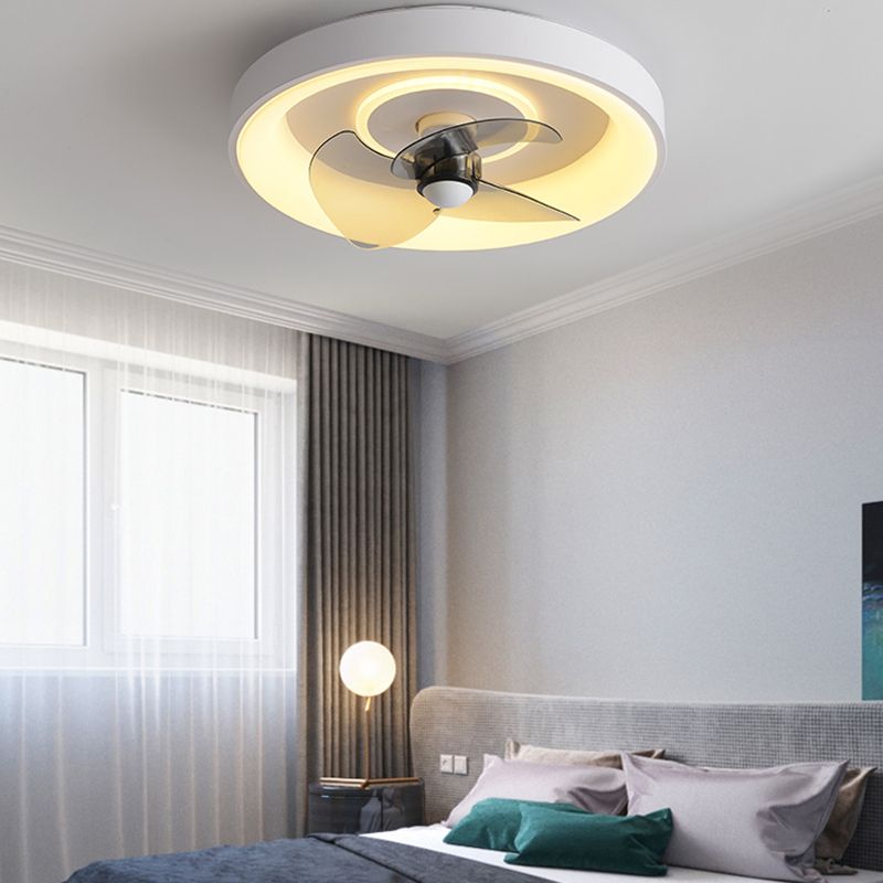 Fabillement de plafond en métal de forme géométrique Style moderne 2 lumières Light Fan Fan Lampe