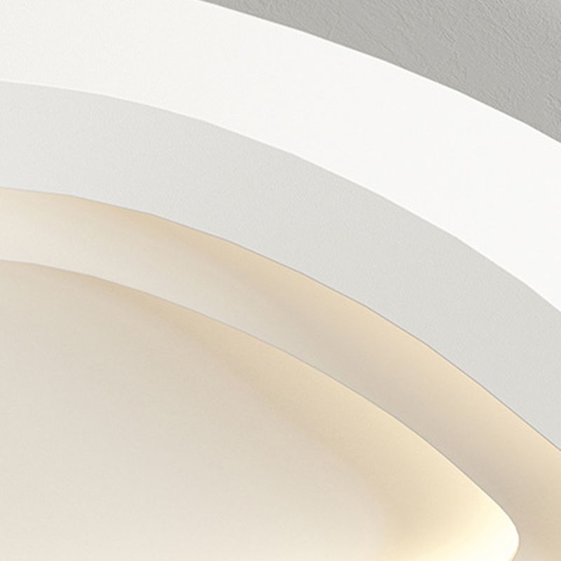 Modern White Shaded Ceiling Light LED Flush Mount Lighting for Foyer