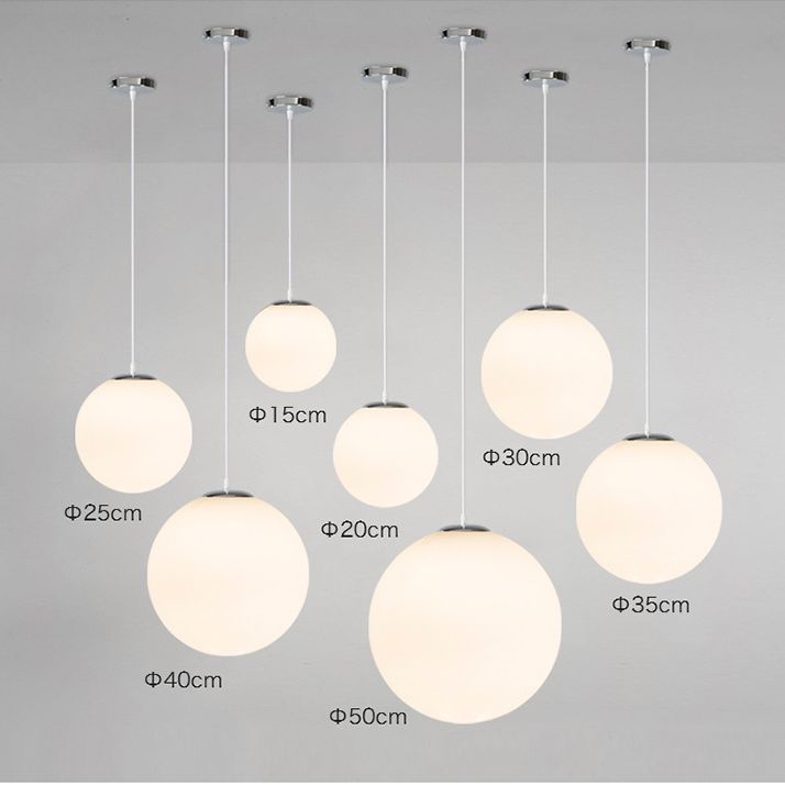 Globe Clothes Shop Pendant Lighting Fixture Glass MODERN MODER STYLE HONGING LIMTURE EN BLANC