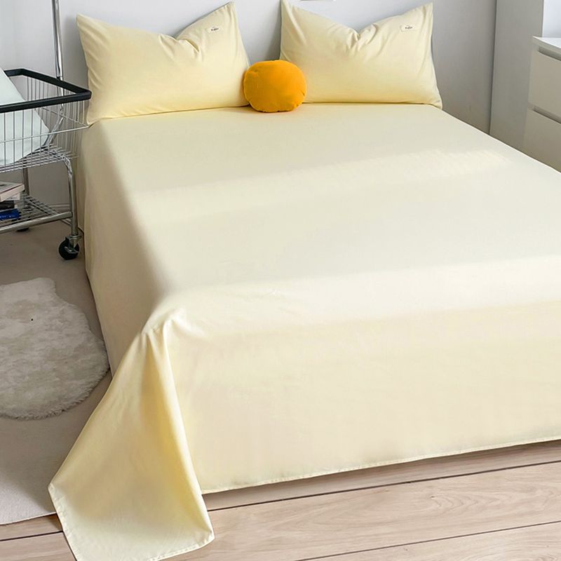 Modern Elegant Bed Sheet Set Solid Color Fitted Sheet for Bedroom
