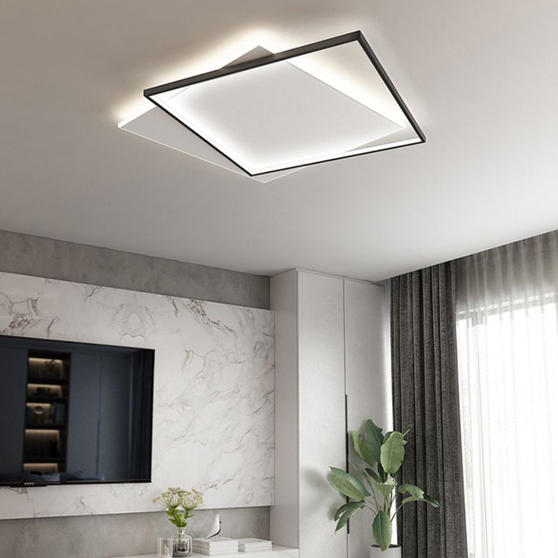 Metal Square Ceiling Fixture Minimalist-Style LED Ceiling Lighting