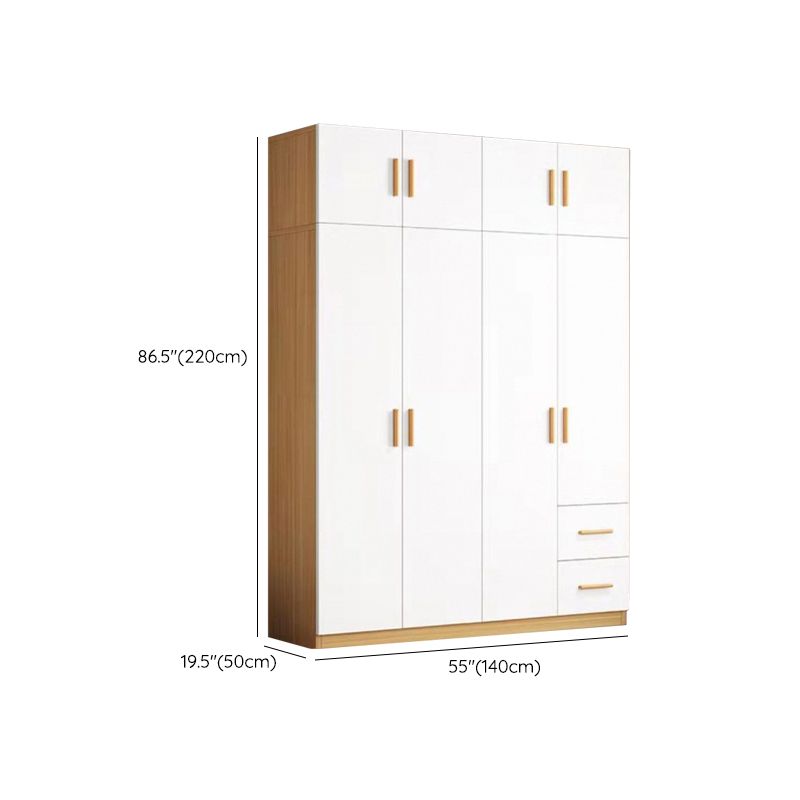 Manufactured Wood Kids Closet Modern Style Wardrobe Closet with Garment Rod