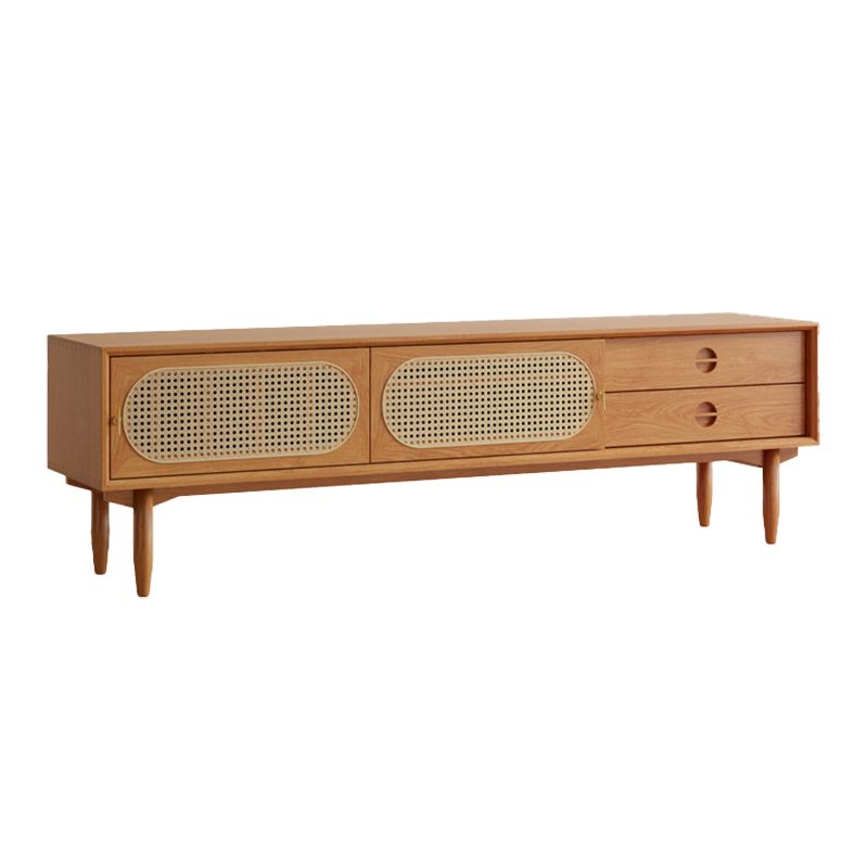 Scandinavian TV Media Stand Solid Wood TV Console with Drawers