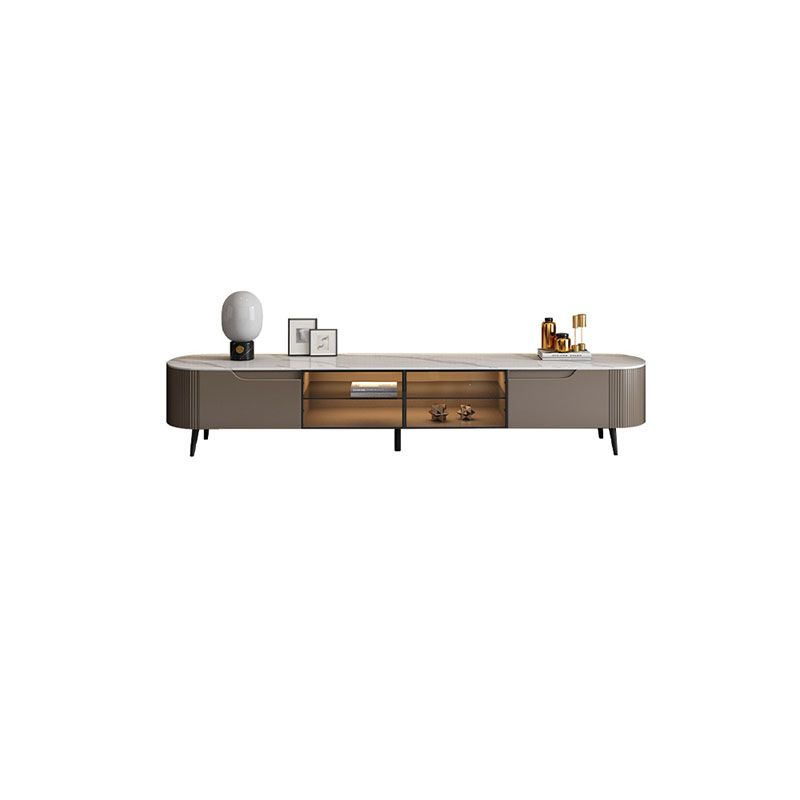 Stone TV Media Console Contemporary Media Console with 2 Drawers