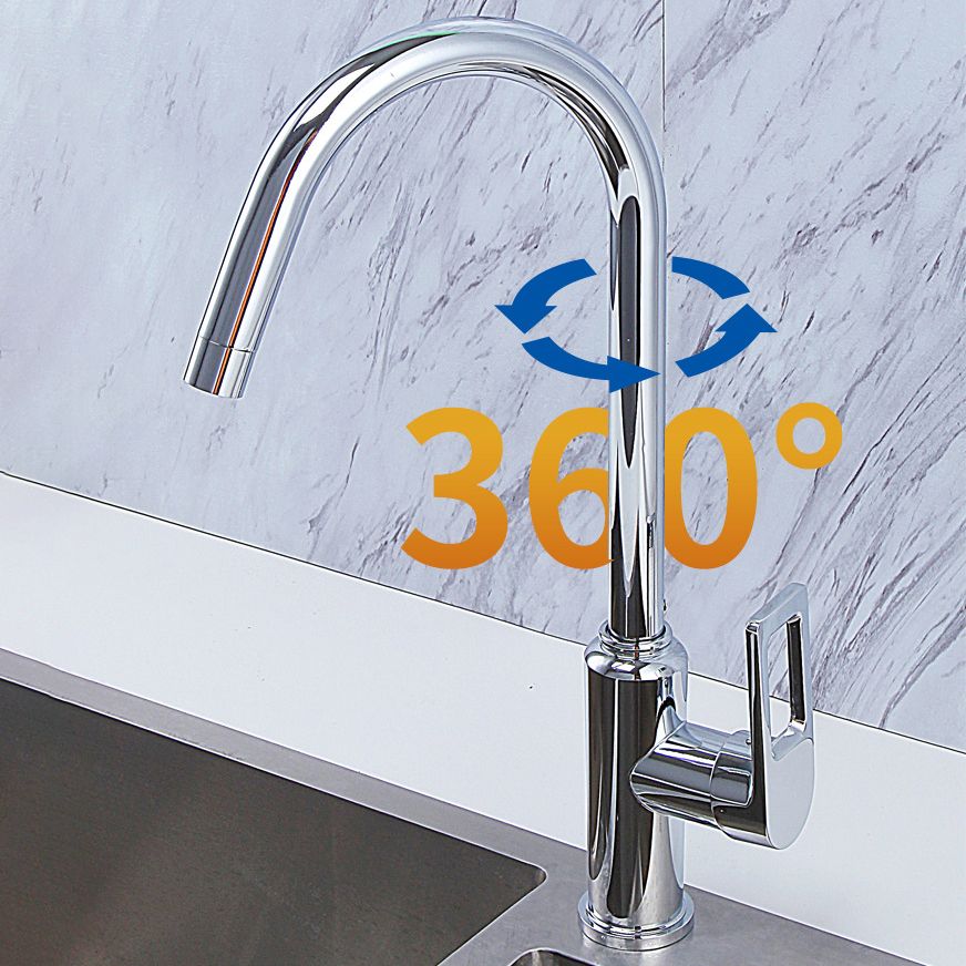 Modern Bar Faucet Stainless Steel Lever Handles with Accessories Bridge Kitchen Faucet