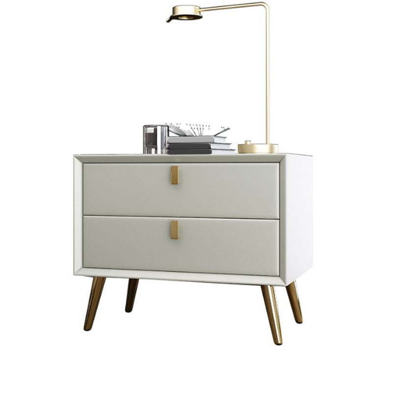 2- Drawer Nightstand 16" Wide Modern Accent Table Nightstand with Legs